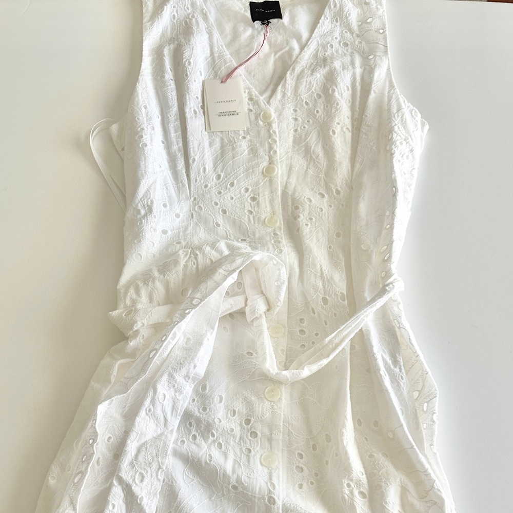 NWT Alex Marie Classic White Eyelet Dress